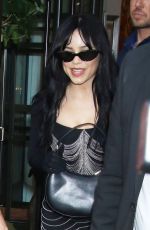 JENNA ORTEGA in a Full Black Outfit Out in New York 08/19/2024