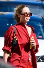 JENNIFER LAWRENCE Out in Bright Red for a Spa in New York 08/10/2024