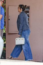 JENNIFER LOPEZ in a Stylish Bell Bottom Jeans Out for Lunch with Her Kids 08/10/2024