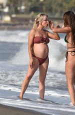 JENNIFER METCALFE and Pregnant JORGIE PORTER in Bikinis at a Beach in Spain 08/13/2024