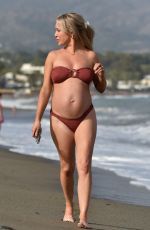 JENNIFER METCALFE and Pregnant JORGIE PORTER in Bikinis at a Beach in Spain 08/13/2024