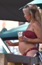 JENNIFER METCALFE and Pregnant JORGIE PORTER in Bikinis at a Beach in Spain 08/13/2024