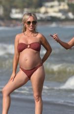 JENNIFER METCALFE and Pregnant JORGIE PORTER in Bikinis at a Beach in Spain 08/13/2024