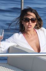 JESSICA ALBA in Bikini on a Yacht in Mykonos 07/30/2024