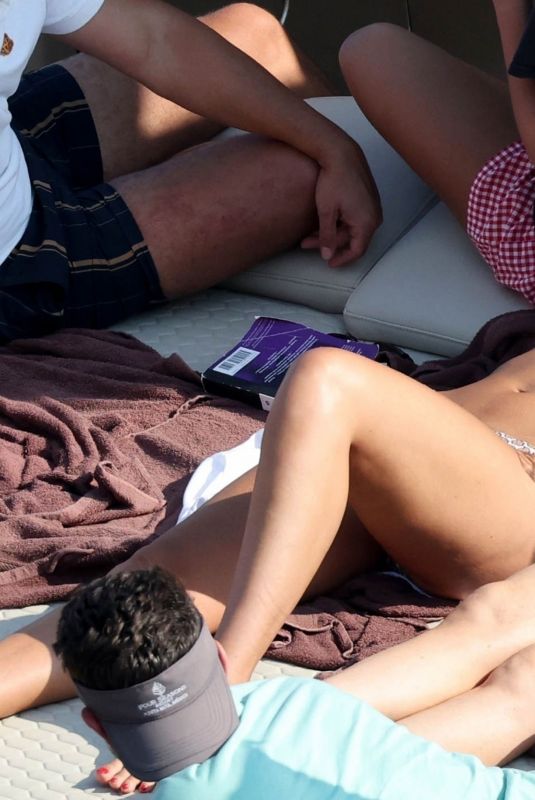 JESSICA ALBA in Bikini on a Yacht in Mykonos 07/30/2024