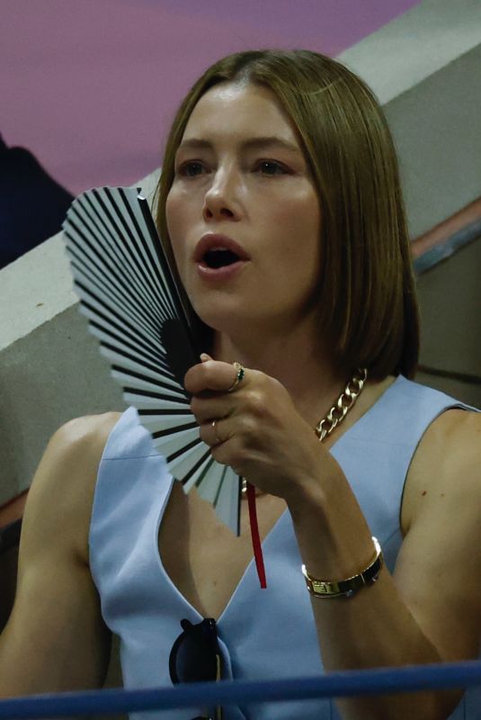 JESSICA BIEL at 2024 US Open Tennis Championships in Queens 08/28/2024