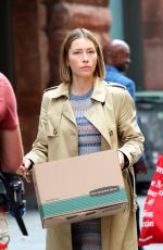 JESSICA BIEL on the Set of The Better Sister in New York 08/26/2024