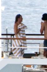JESSICA CAPSHAW in Bikini at a Yacht in Portofino 08/09/2024