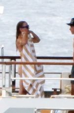 JESSICA CAPSHAW in Bikini at a Yacht in Portofino 08/09/2024