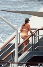 JESSICA CAPSHAW in Bikini at a Yacht in Portofino 08/09/2024