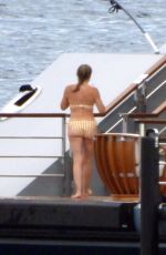 JESSICA CAPSHAW in Bikini at a Yacht in Portofino 08/09/2024