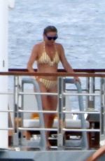 JESSICA CAPSHAW in Bikini at a Yacht in Portofino 08/09/2024
