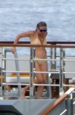 JESSICA CAPSHAW in Bikini at a Yacht in Portofino 08/09/2024