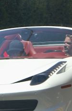 JULIA STAMBELER and Sean Stewart Out Cruising in His Ferrari in Beverly Hills 08/13/2024