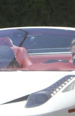 JULIA STAMBELER and Sean Stewart Out Cruising in His Ferrari in Beverly Hills 08/13/2024