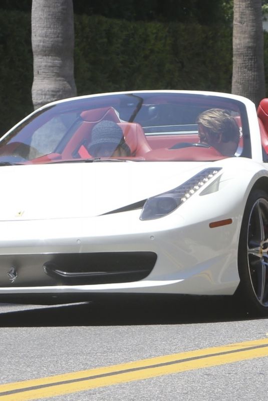 JULIA STAMBELER and Sean Stewart Out Cruising in His Ferrari in Beverly Hills 08/13/2024