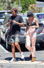 JULIA STAMBLER and Sean Stewart Cruising in His Convertible Ferrari in Los Angeles 08/12/2024