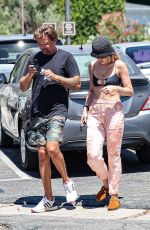 JULIA STAMBLER and Sean Stewart Cruising in His Convertible Ferrari in Los Angeles 08/12/2024
