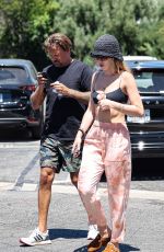 JULIA STAMBLER and Sean Stewart Cruising in His Convertible Ferrari in Los Angeles 08/12/2024