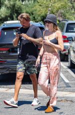 JULIA STAMBLER and Sean Stewart Cruising in His Convertible Ferrari in Los Angeles 08/12/2024