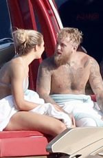 JUTTA LEERDAM and Jake Paul at a Yacht in Saint Tropez 08/02/2024