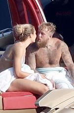 JUTTA LEERDAM and Jake Paul at a Yacht in Saint Tropez 08/02/2024