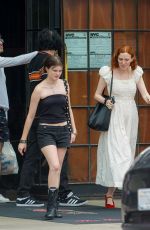 KAREN ELSON Out with Her Daughter SCARLETT TERESA WHITE and ex Jack White in New York 08/19/2024