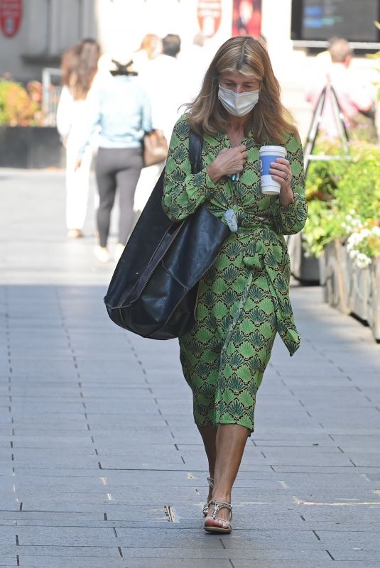 KATE GARRAWAY Wearing a Face Mask Arrives at Global Radio in London 08/16/2024