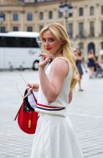 KATHRYN NEWTON Arrives at Her Hotel in Paris 08/09/2024
