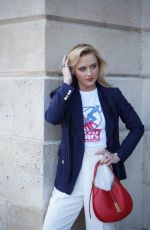 KATHRYN NEWTON Leaves Her Hotel in Paris 08/11/2024