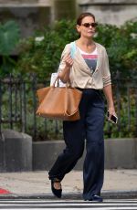 KATIE HOLMES Out for a Solo Walk in New York 08/30/2024
