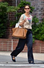 KATIE HOLMES Out for a Solo Walk in New York 08/30/2024