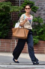 KATIE HOLMES Out for a Solo Walk in New York 08/30/2024