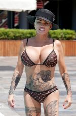 KATIE PRICE in a Louis Vuitton Bikini Showing Her Geavily Bandaged Bruised Face Out in Turkey 08/04/2024