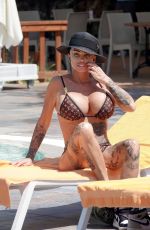 KATIE PRICE in a Louis Vuitton Bikini Showing Her Geavily Bandaged Bruised Face Out in Turkey 08/04/2024