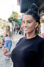 KATIE PRICE Leaves a Nail Shop After Getting Her Nails Done 08/23/2024