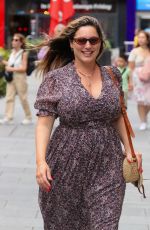 KELLY BROOK Arrives at Heart Radio in London 08/06/2024