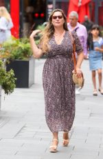 KELLY BROOK Arrives at Heart Radio in London 08/06/2024