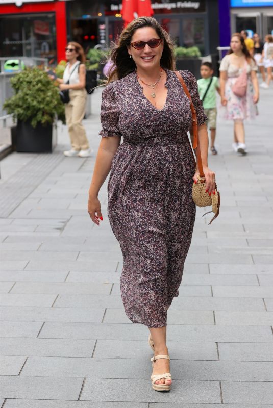 KELLY BROOK Arrives at Heart Radio in London 08/06/2024