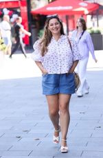 KELLY BROOK Arrives at Heart Radio Studios in London 08/15/2024