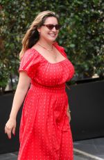 KELLY BROOK Leaves Heart Breakfast Show in London 08/05/2024