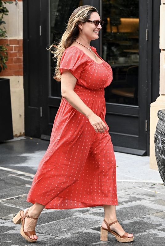 KELLY BROOK Leaves Heart Breakfast Show in London 08/05/2024
