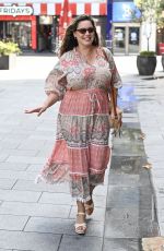 KELLY BROOK Leaves Heart Breakfast Show in London 08/07/2024