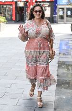 KELLY BROOK Leaves Heart Breakfast Show in London 08/07/2024