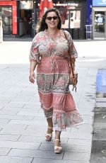 KELLY BROOK Leaves Heart Breakfast Show in London 08/07/2024