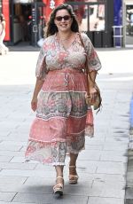 KELLY BROOK Leaves Heart Breakfast Show in London 08/07/2024