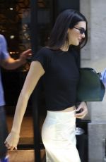 KENDALL JENNER Arrives at Kinu Restaurant in Paris 08/02/2024