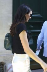 KENDALL JENNER Arrives at Kinu Restaurant in Paris 08/02/2024