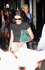 KENDALL JENNER Arrives at Kinu Restaurant in Paris 08/02/2024