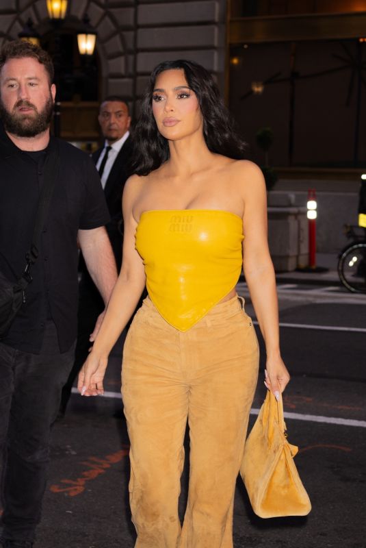 KIM KARDASHIAN Arrives at Polo Bar in New York 08/14/2024